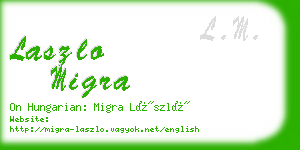 laszlo migra business card